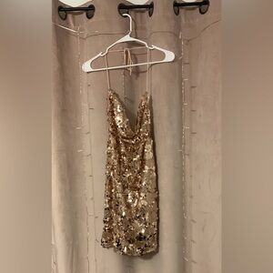 Sequin Strapless Dress